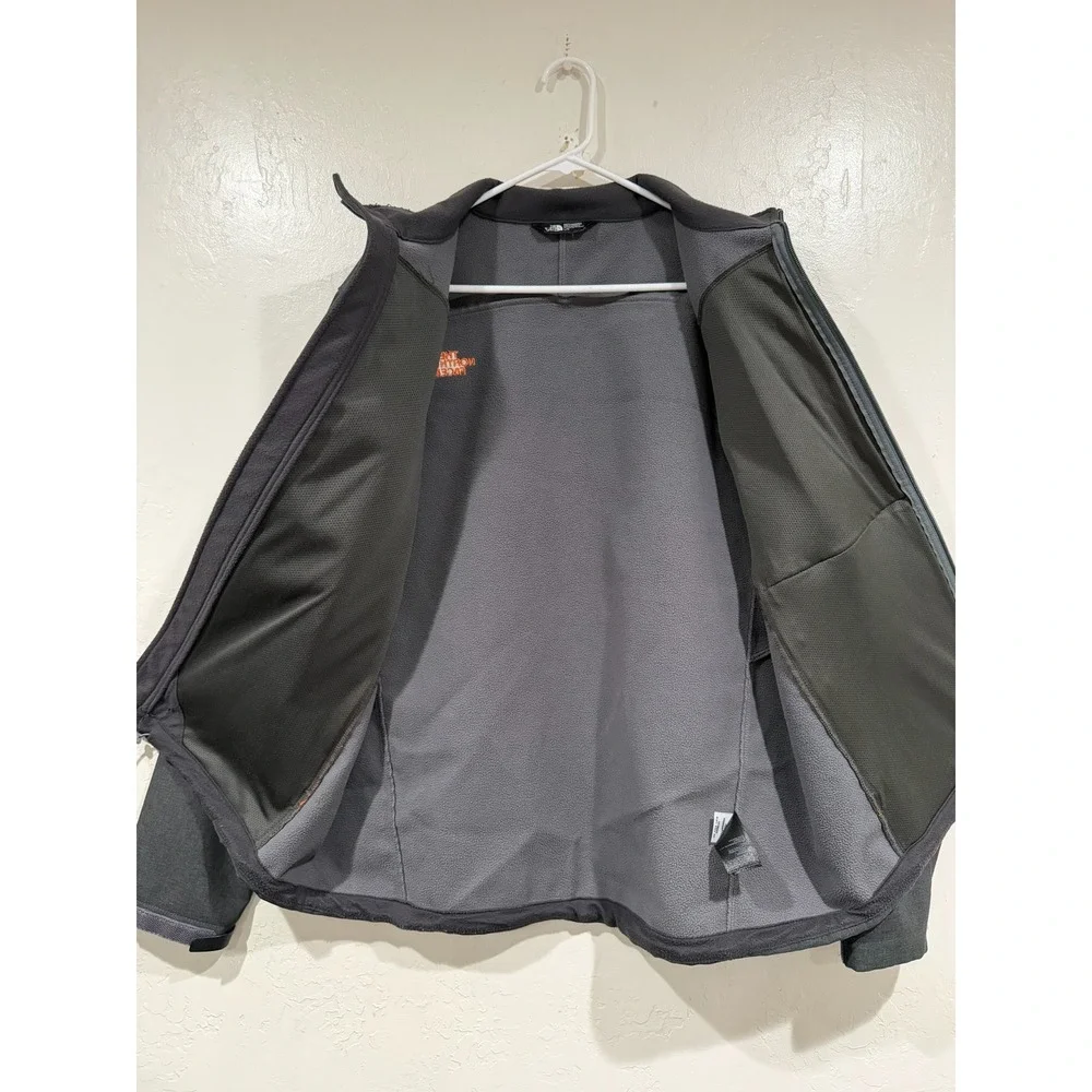The North Face Apex Bionic 2 Jacket Mens Large Grey Orange WindWall Softshell